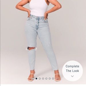 Abercrombie ripped curve love skinny jeans